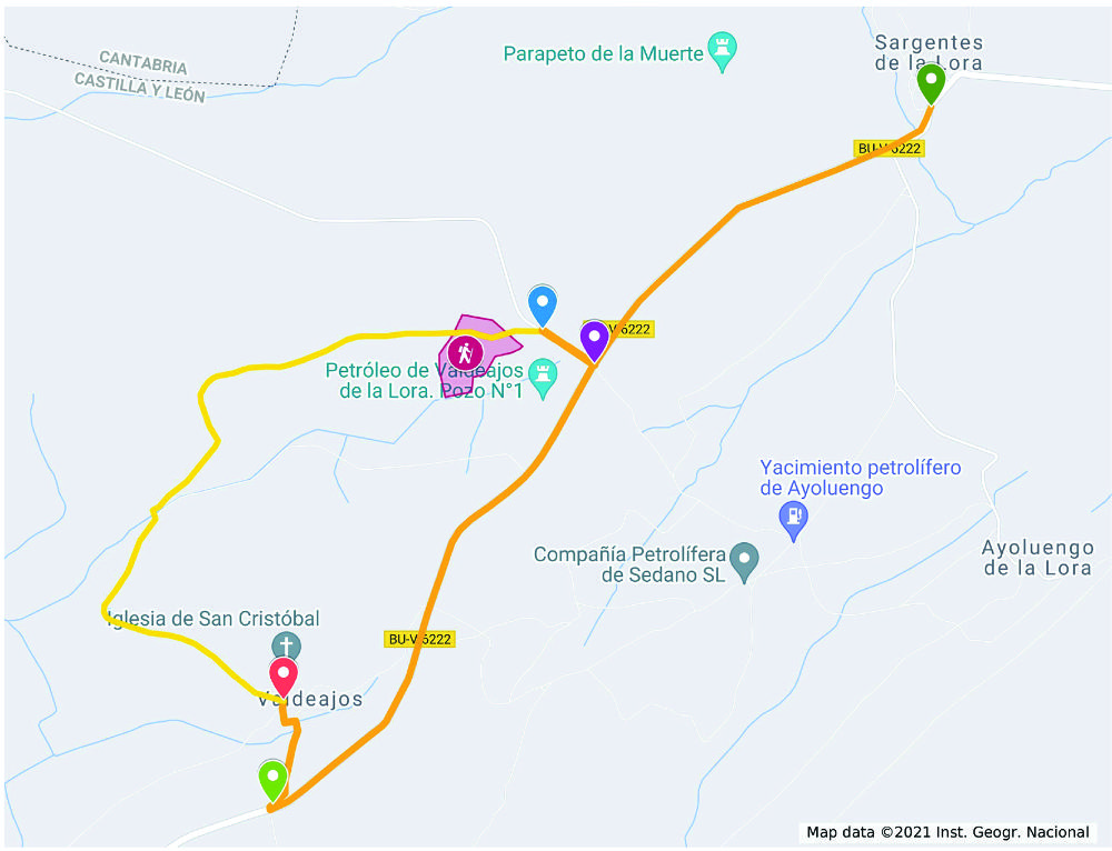 Ruta botánica circular corta en La Lora