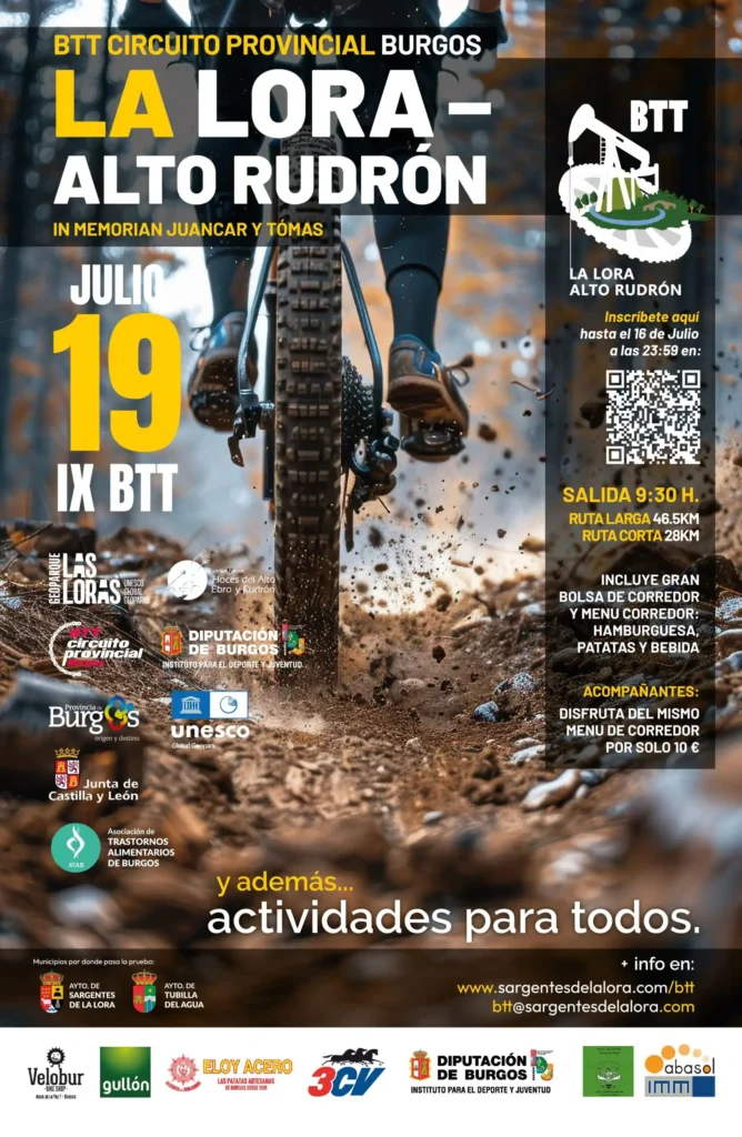 Cartel IX BTT La Lora Alto Rudrón - In memoriam Juancar & Tomás